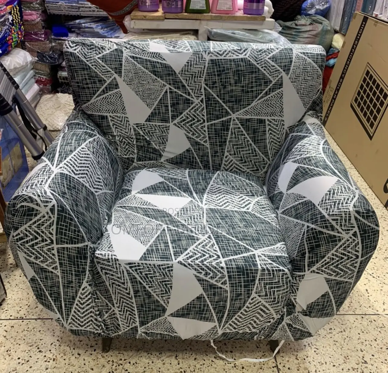 Single Seat Sofa Cover Grey