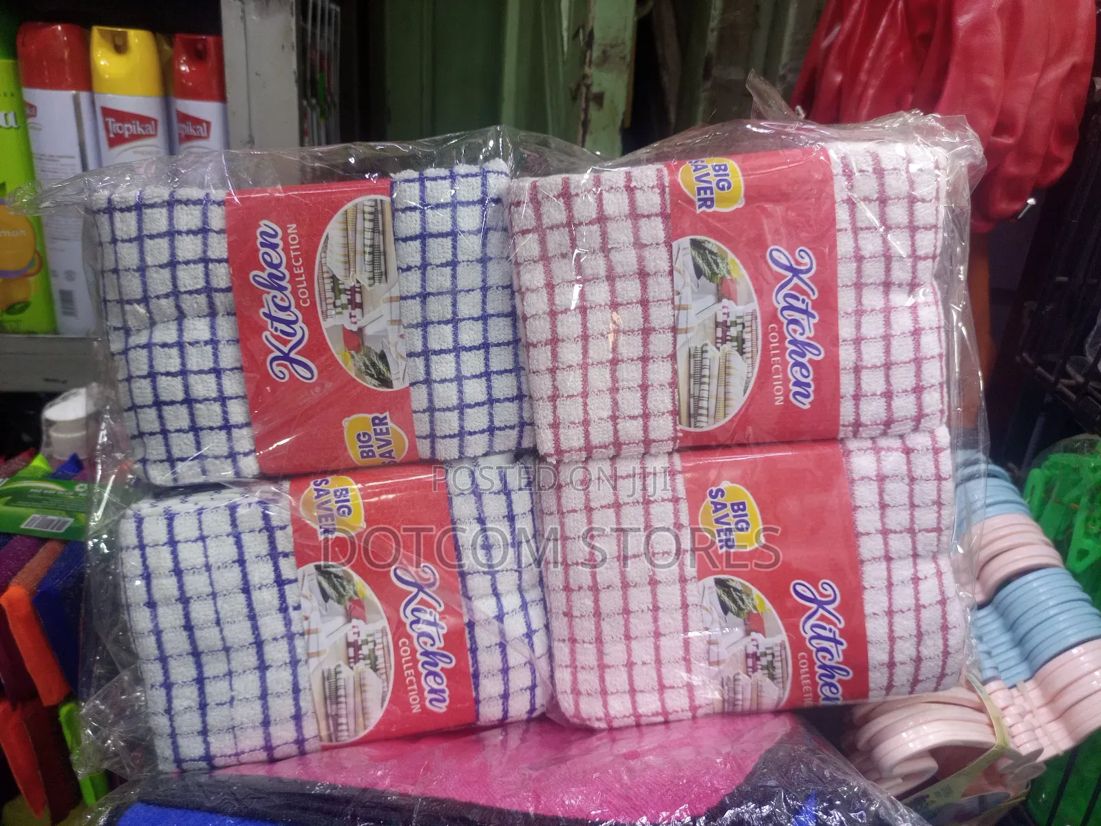 Set of Kitchen Collection Checked Terry Dish Towels