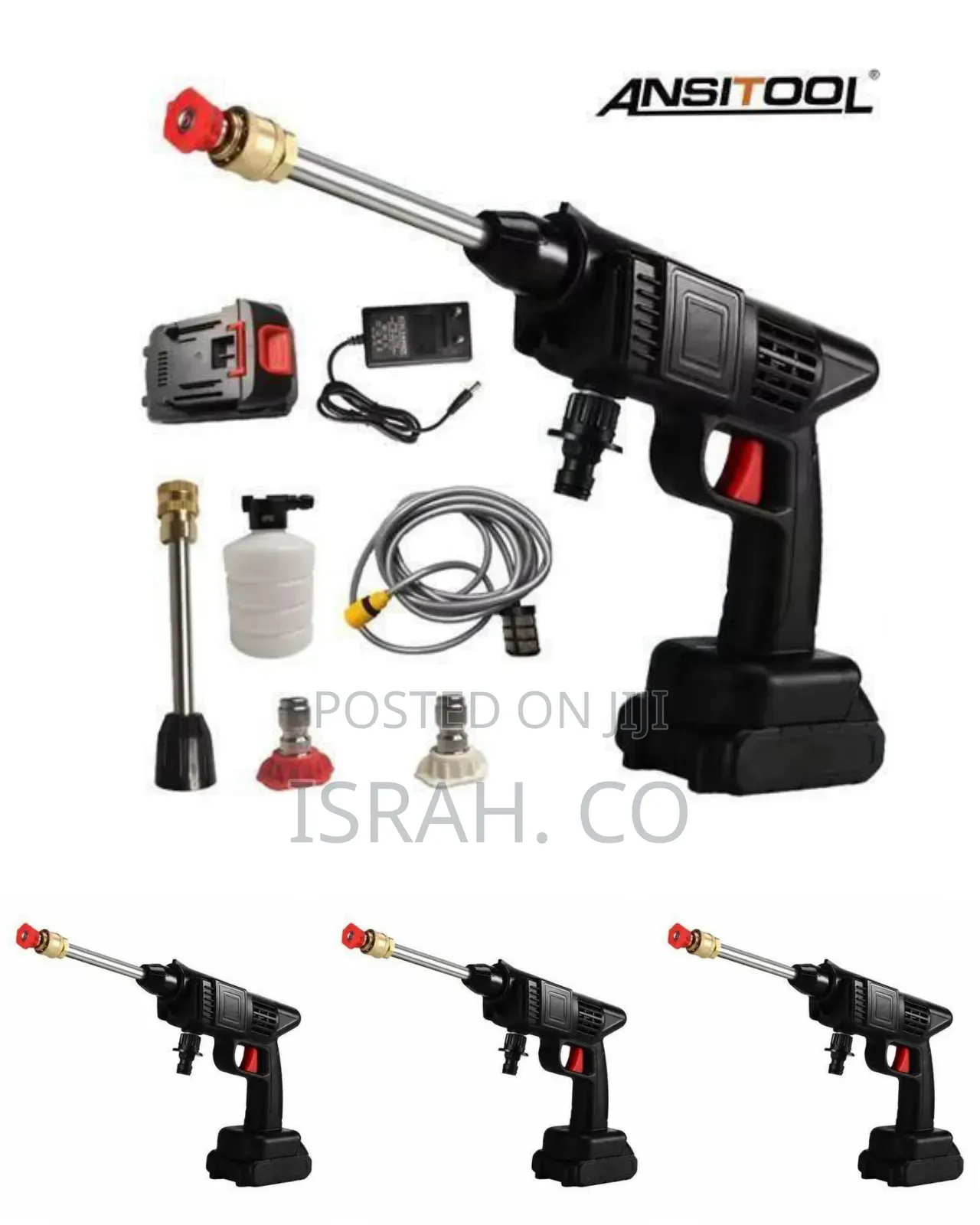 Portable Cordless High-pressure Water Spray Gun - Multicolor