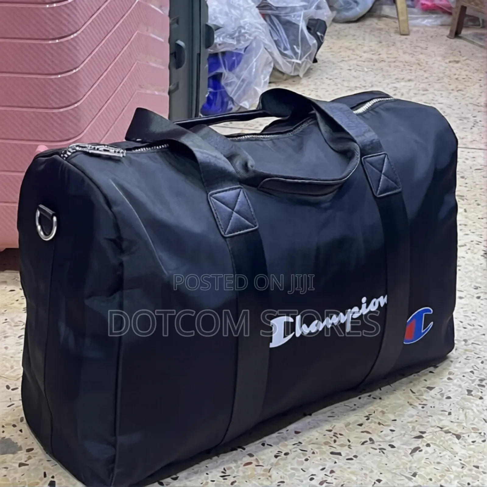 Branded Duffle Bag With a Removable Shoulder Strap,