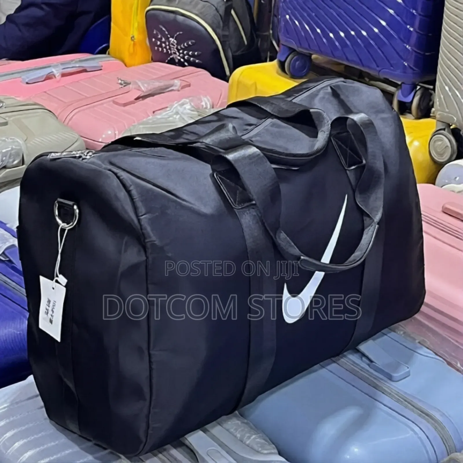 Branded Duffle Bag With a Removable Shoulder Strap,