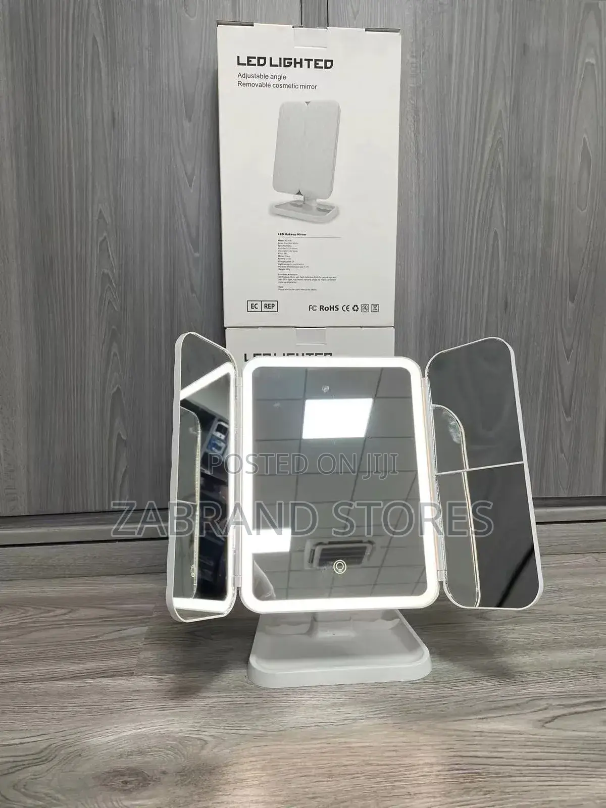 Led Light 3 Sided Mirror