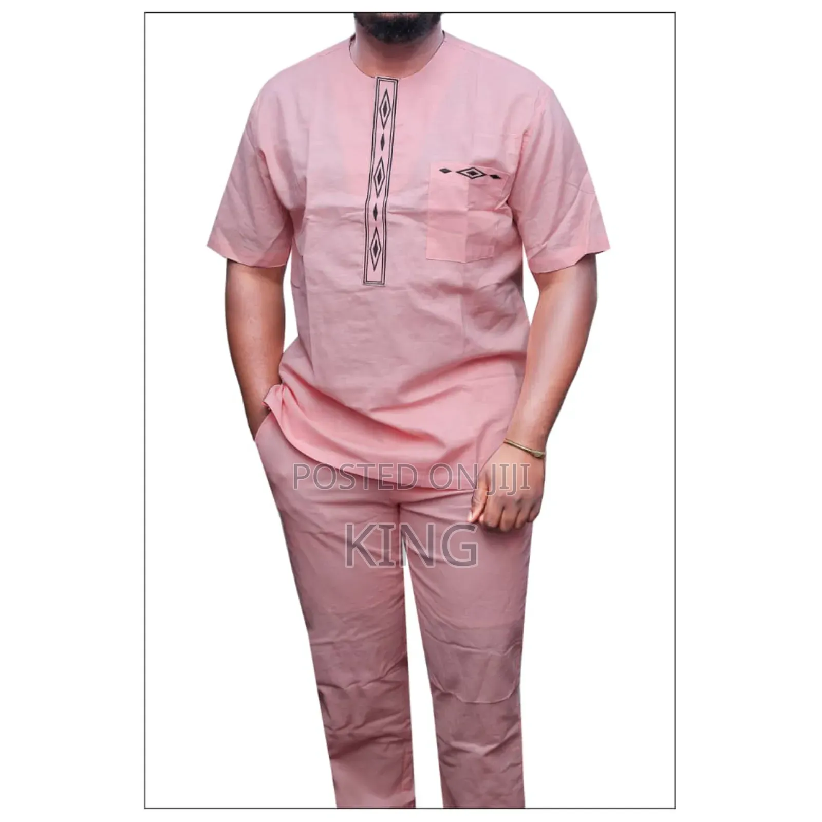 Bold Print Linen Suit