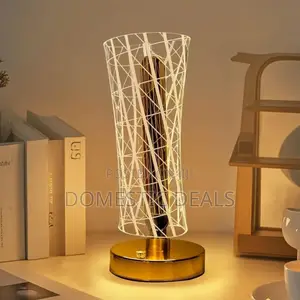 Crystal Table Lamp,Mettalic Gold,Touch Control