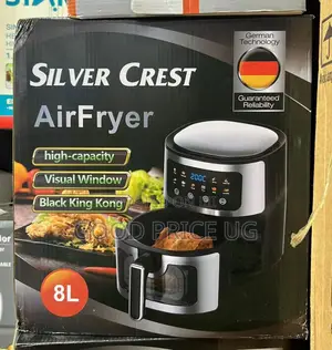 Silver Crest Air Fryer With a Large 8-Liter Capacity.