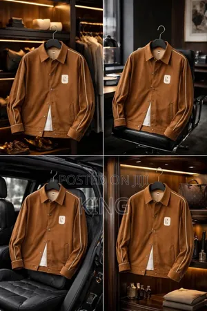 Collar Brown Varsity-Style Jacket