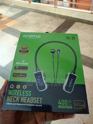 Oraimo Tc-21 Is a Wireless Neck Headset.