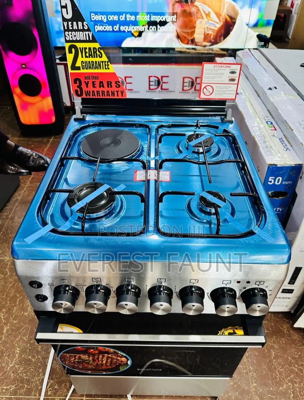 Blue Flame Cooker 3gas 1electric