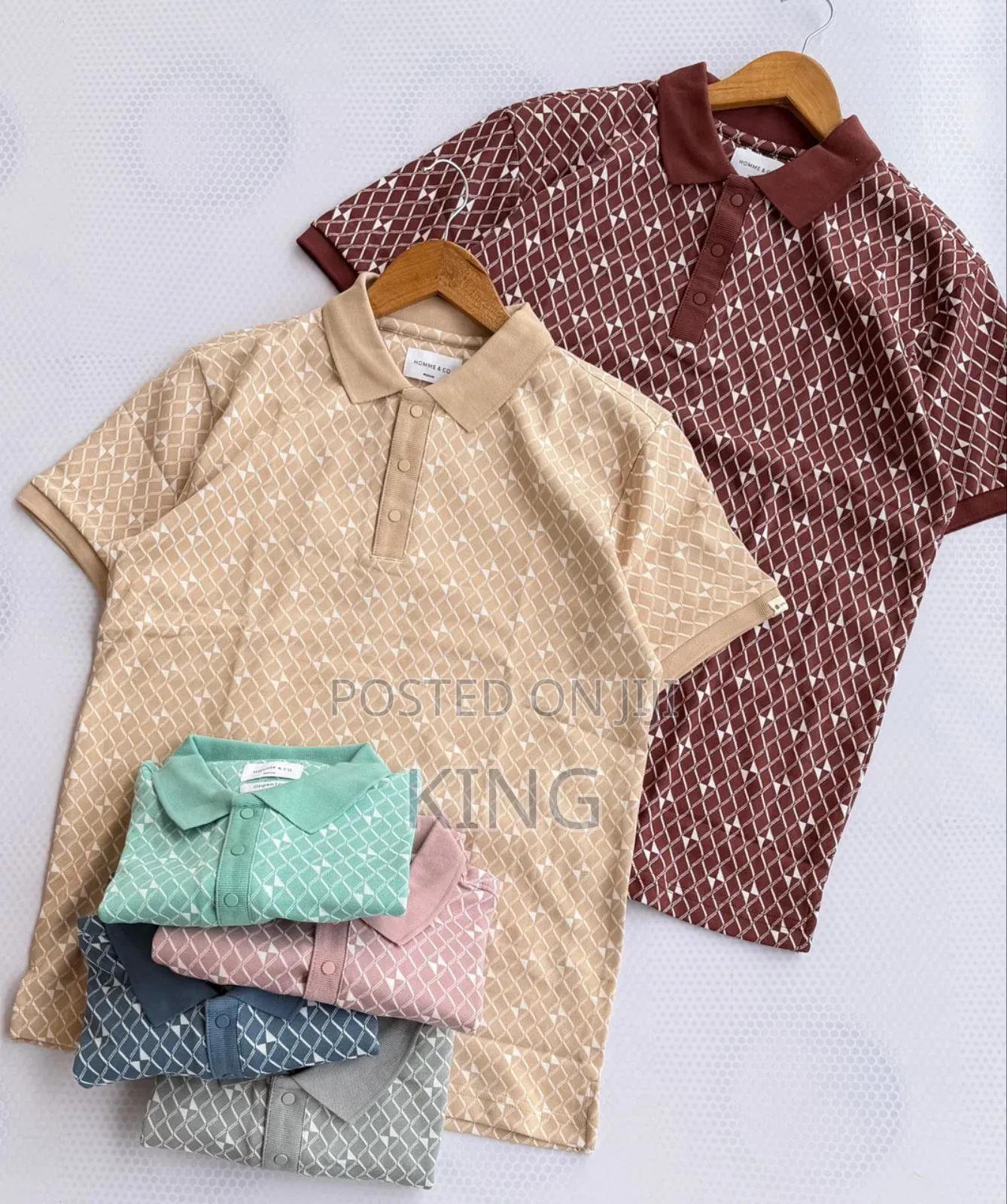 Gant Cream Printed Polo Shirts,