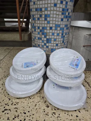 25pcs Plain White Disposable Plates Plain White Disposable Plates