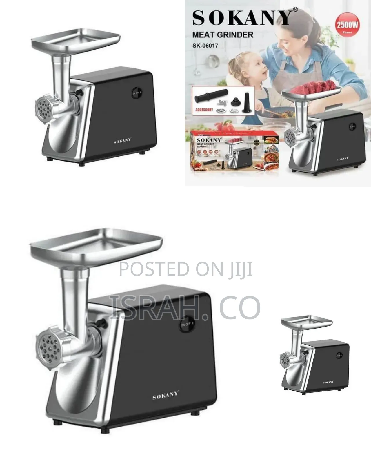 Sokany High-Power Electric Meat Grinder - Multicolor