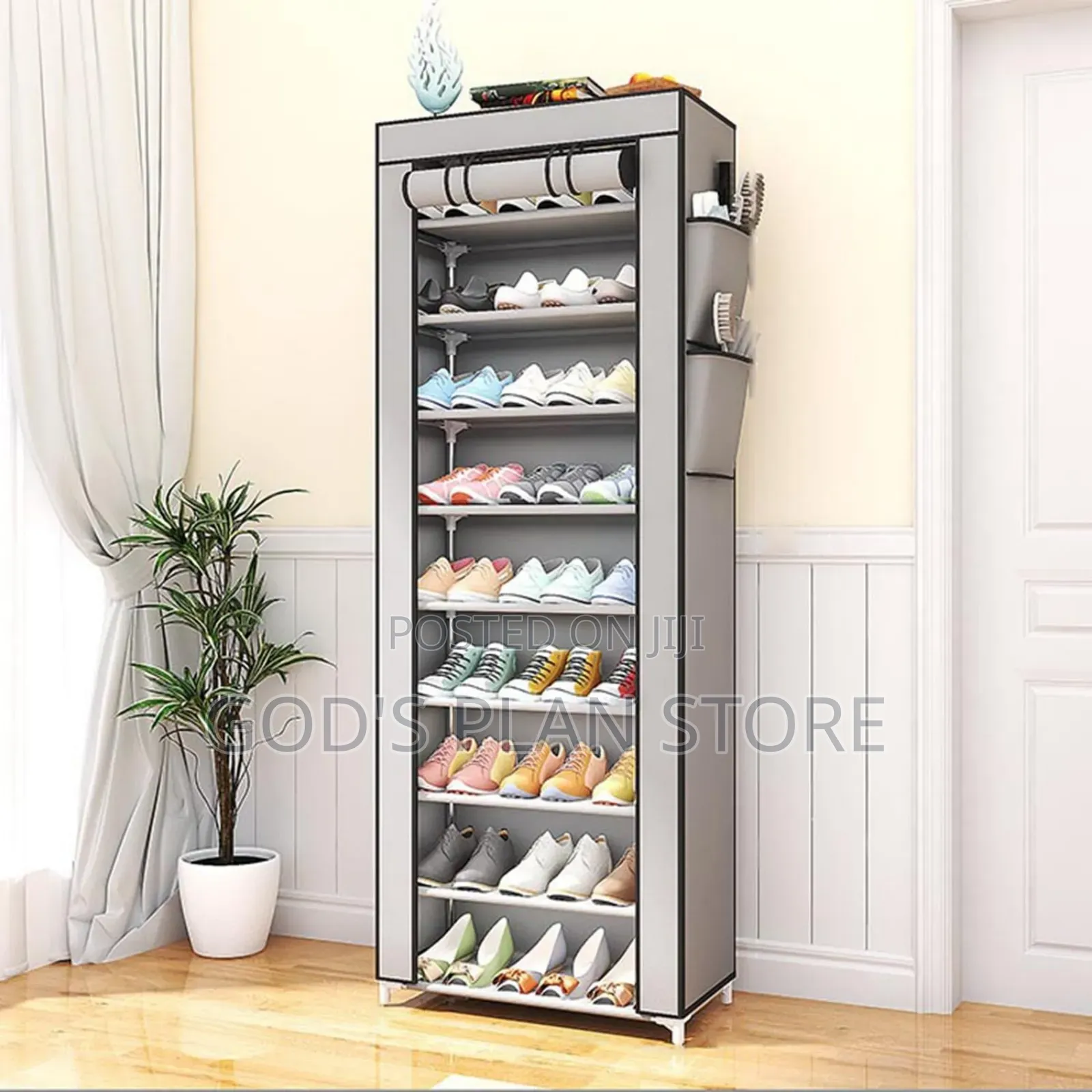 10 Tier Plastic Shoe Storage Cabinet