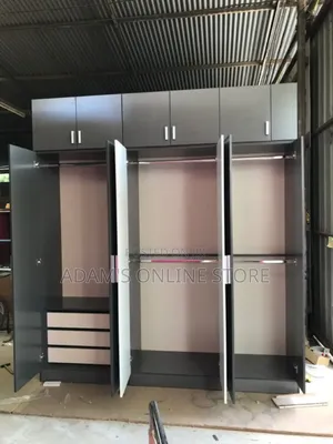 Wardrobe in Grey Color Inbuild