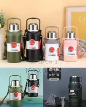 Professional Insulated Outdoor Thermos With Tea Infuser - Multicolor