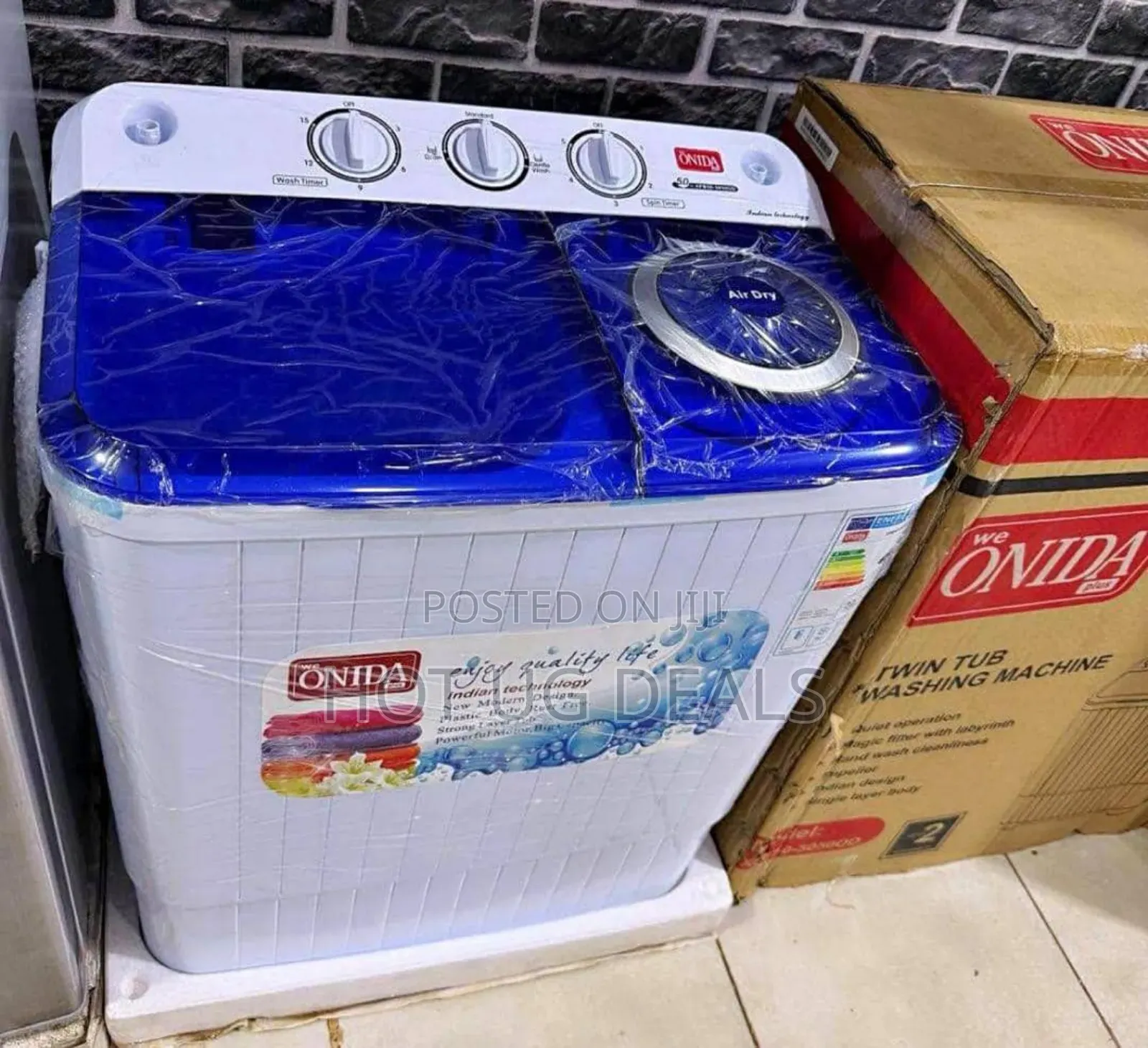 5kg Onida Plus Twin Tub Top Loading Washing Machine - White