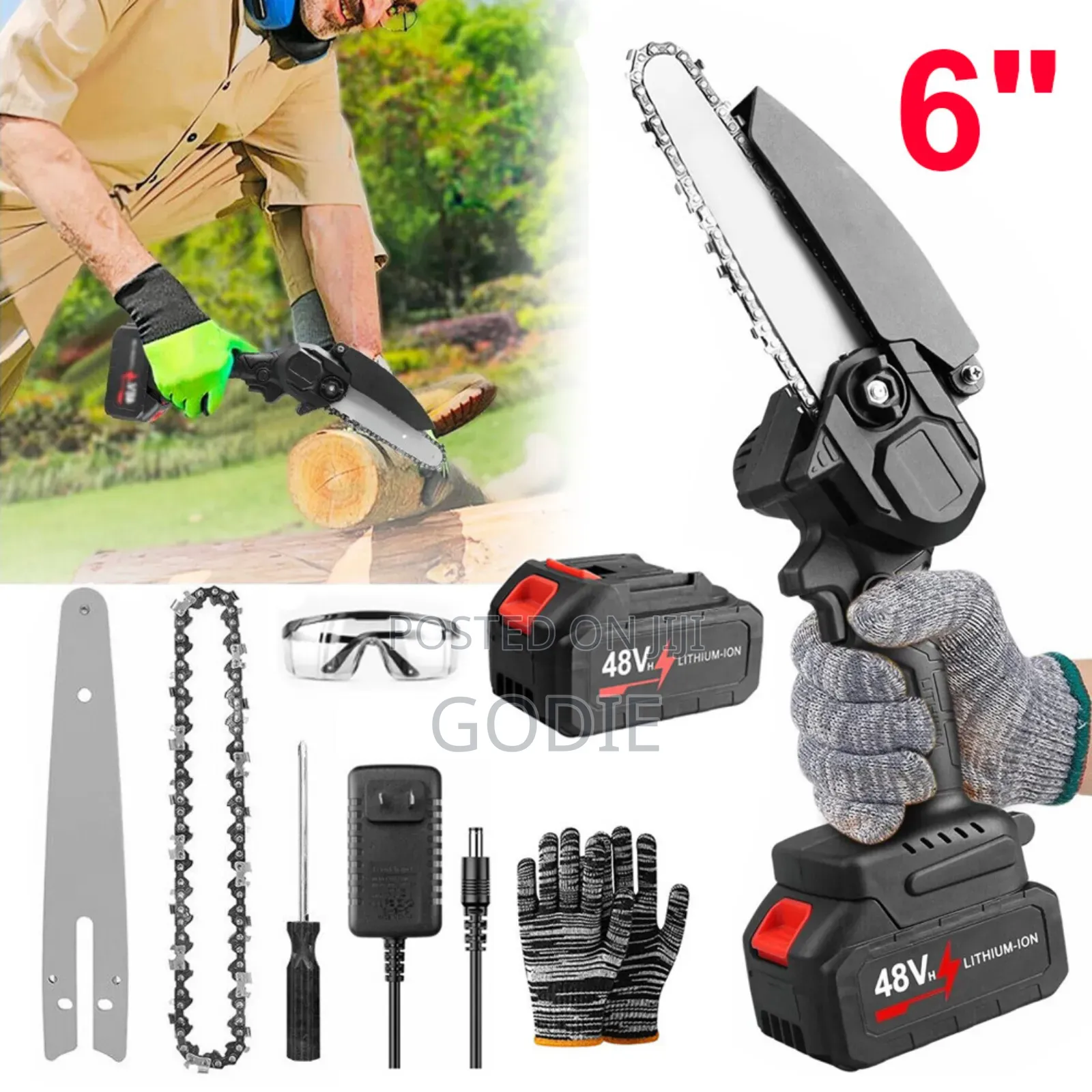 Portable Mini Cordless Electric Chainsaw.