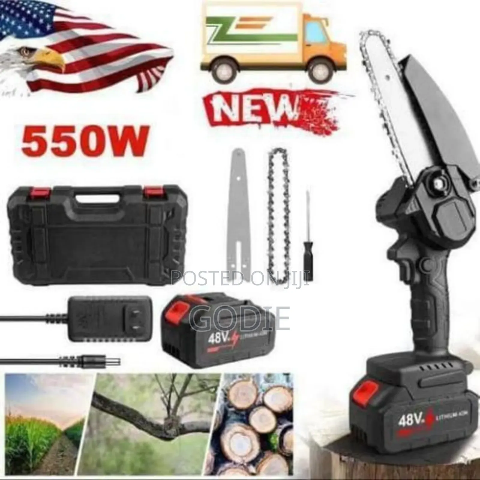 Portable Mini Cordless Electric Chainsaw.