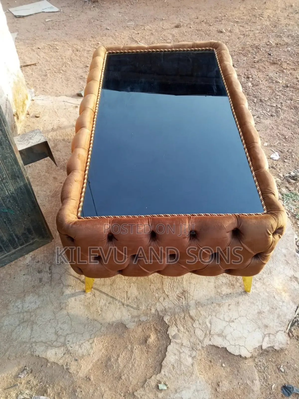 Centre Table With Black  Glass