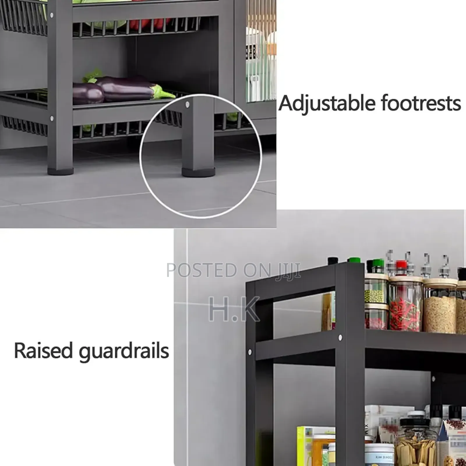 Food Pantry Cabinet for Kitchen (3adjustable Shelves 2acrylic Doors)