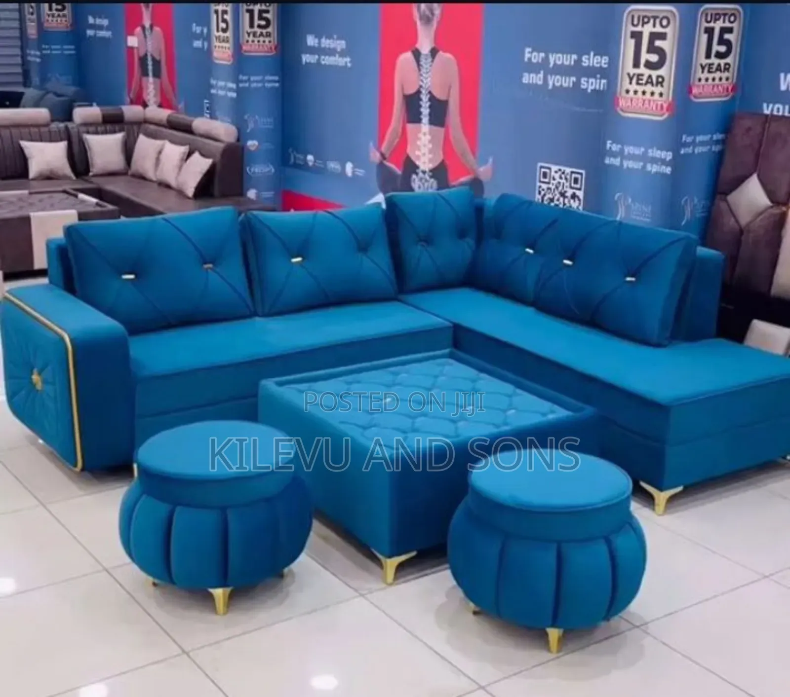 Modern Sofa Set With High Density Mattress