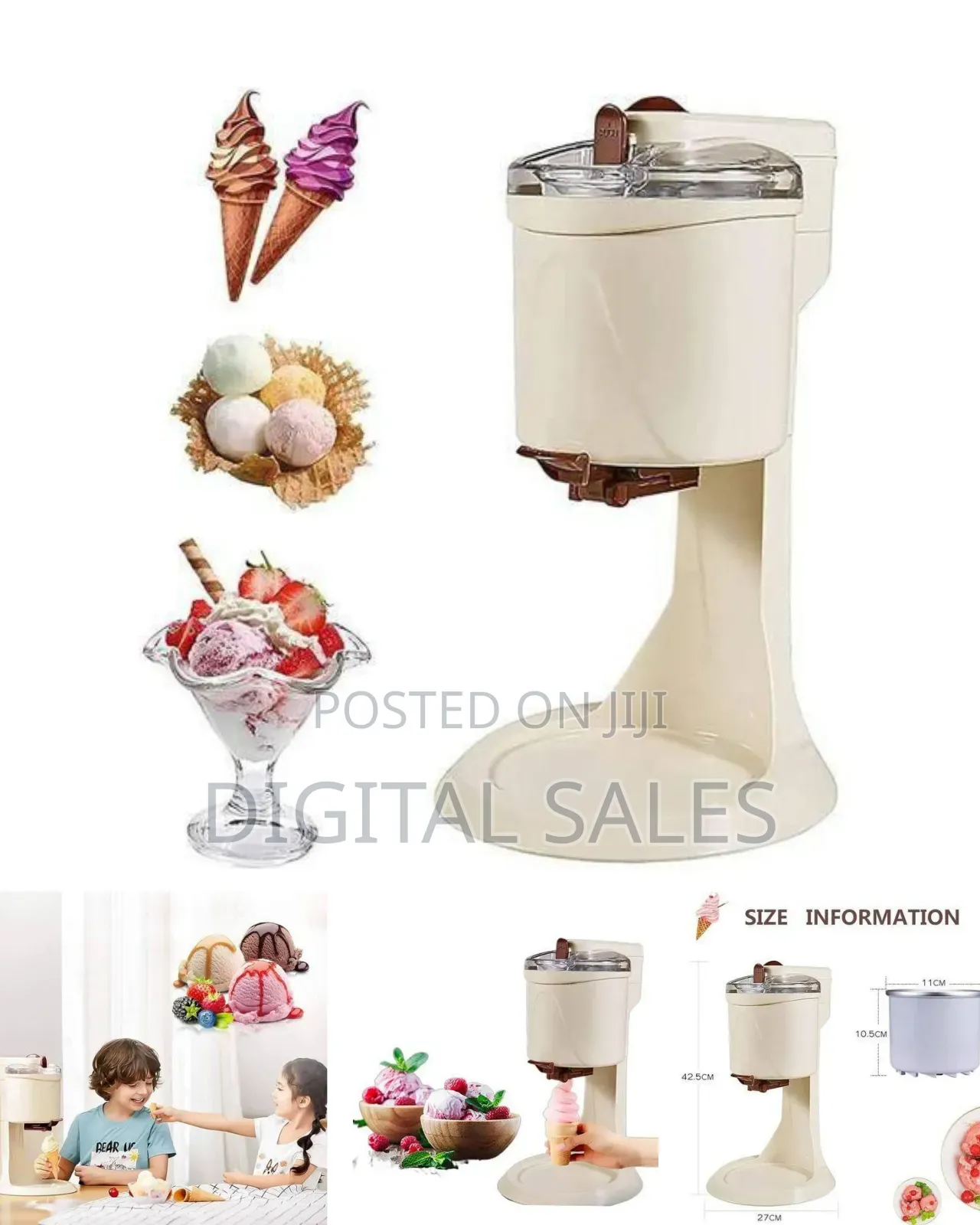 Automatic 1 Liter Ice Cream Machine