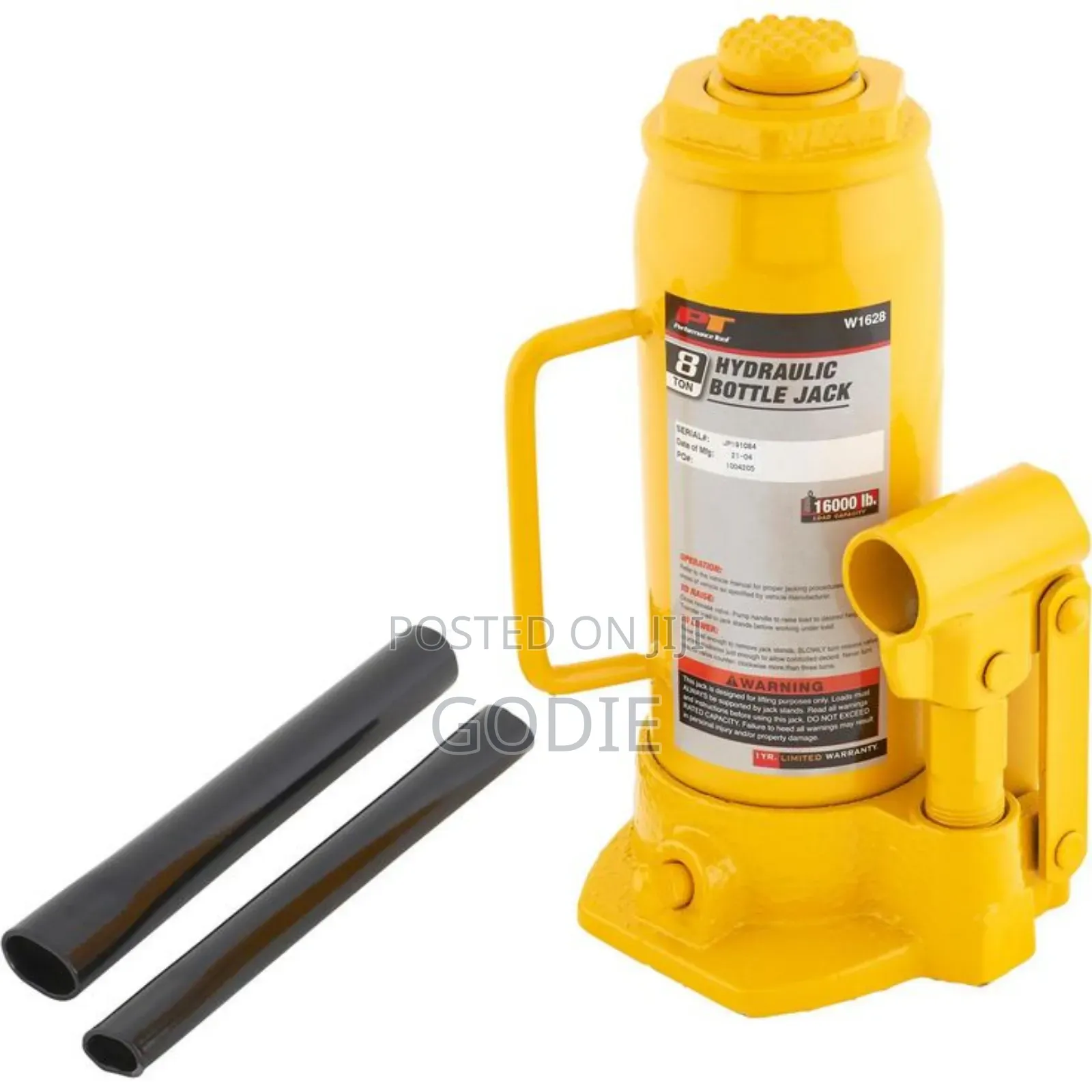 Heavy-Duty Hydraulic Bottle Jack 8 Ton