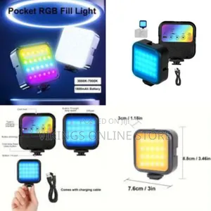 Video Light, Camera Light, 360° Full Color Portable Photography