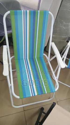 Foldable Striped Camping Chair
