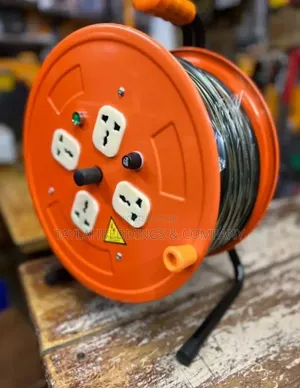 50m Professional Multi Outlet Heavy Duty Extension Cord Reel Storage