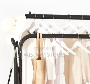 Double Rods Portable Garment Rack