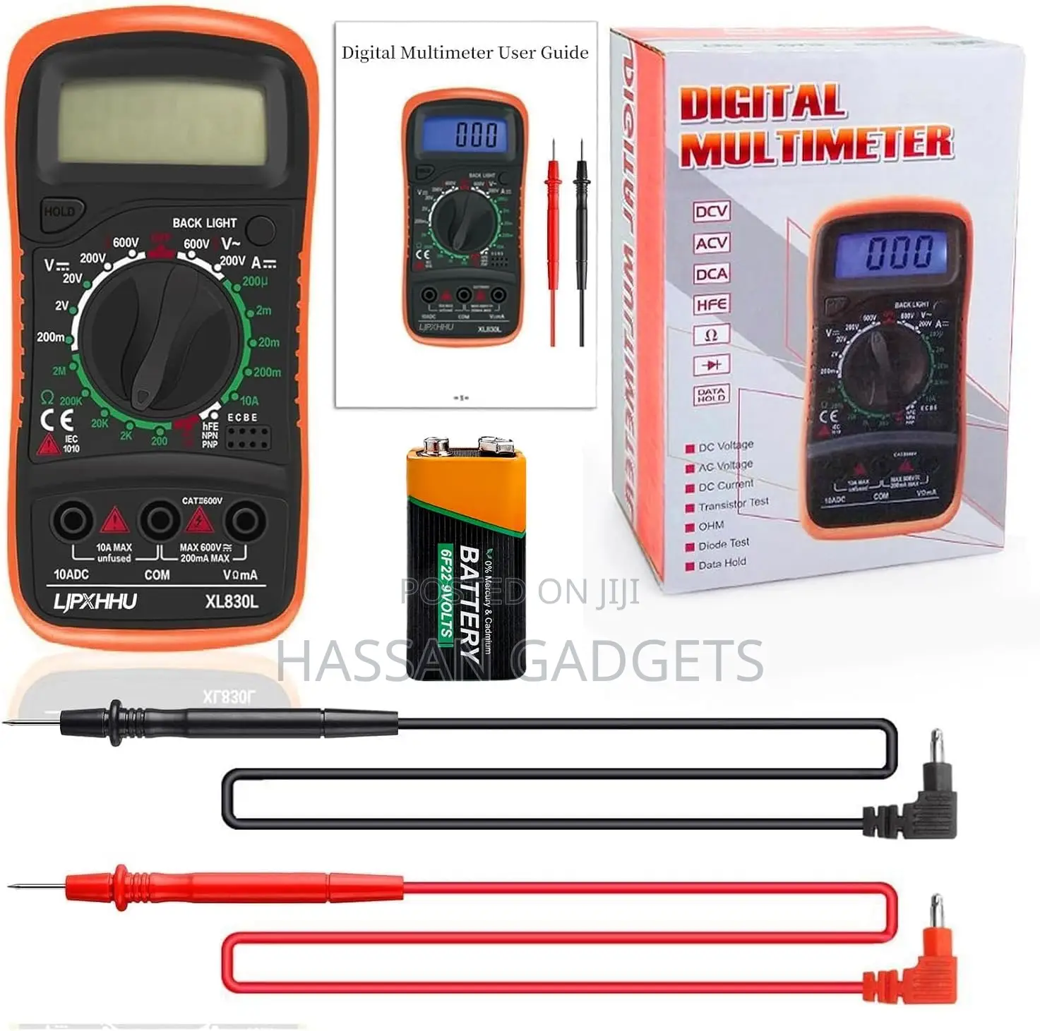 Digital Multimeter Voltmeter Battery Voltage Multi Tester Continuity