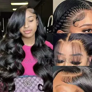 13*4 Body Wig 30 Inch Black Human Hair Wigs