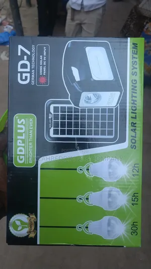 Solar Lighting Kit With 3 Bulbs Gd-8017 Gdplus