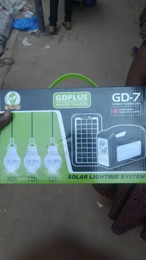 Solar Lighting Kit With 3 Bulbs Gd-8017 Gdplus