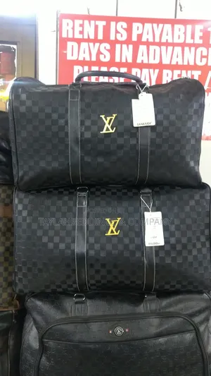 Lv Leather Duffle Weekender Overnight Tote Travel Bag - Handbag