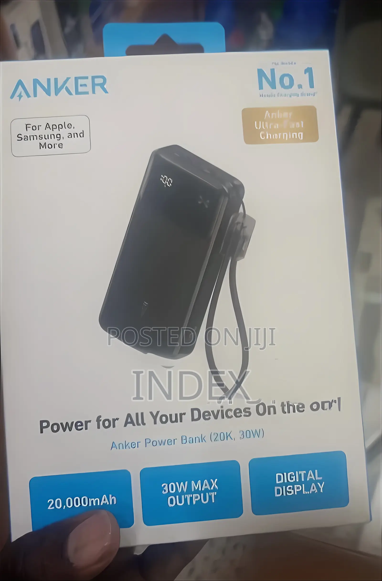 Anker Power Bank (, 30w)With a Built-in Usb-C Cable.