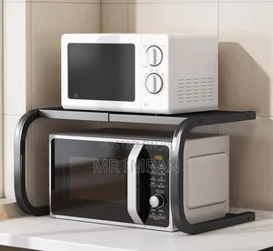 Freestanding Two-Tier Metal Microwave Oven Rack