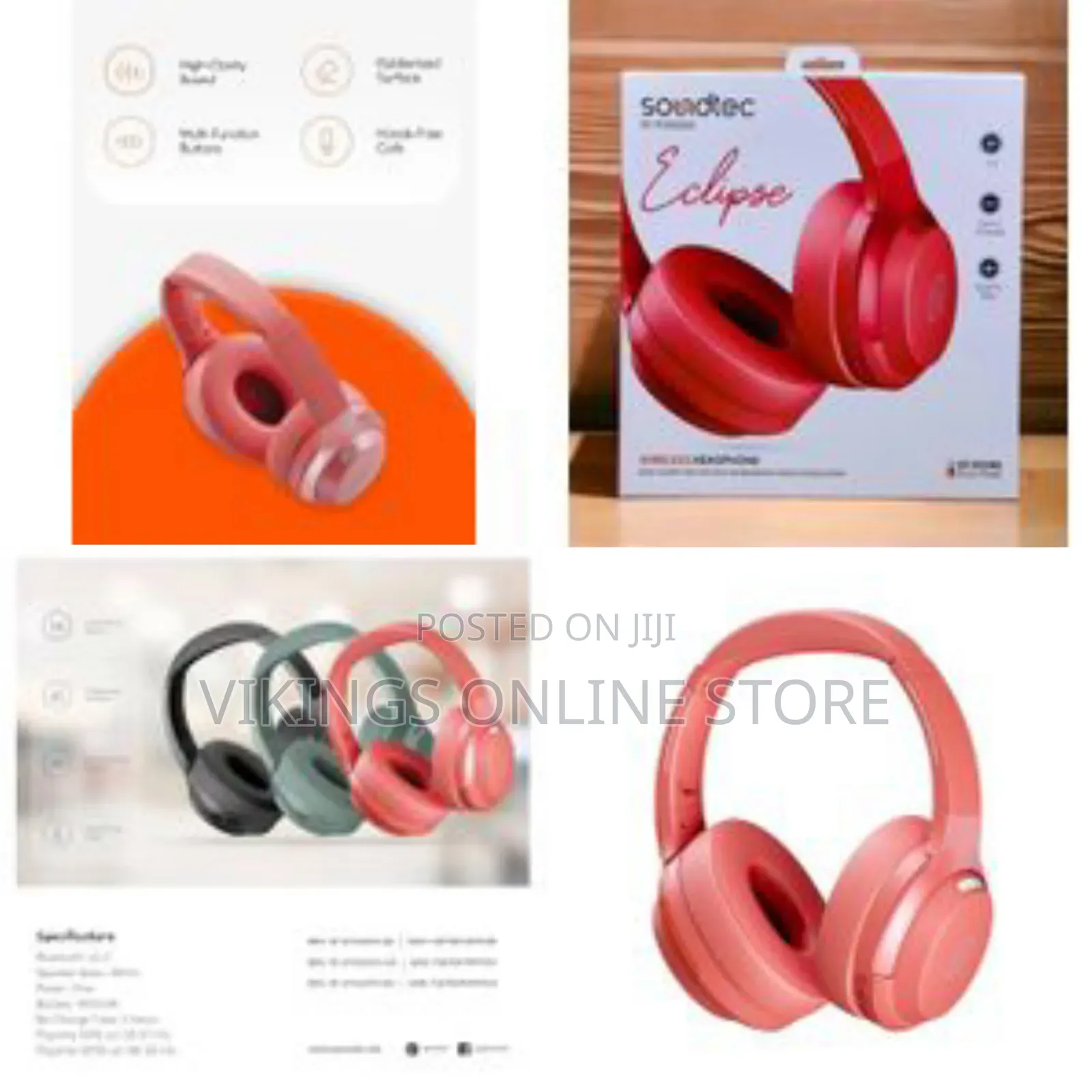 Soundtec by Porodo Eclipse Wireless Headphone With Enc Noise