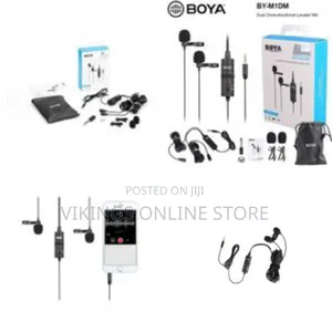 Boya by-M1dm Plastic Microphone Dual Omni Directional Lavalier Mic