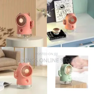 Usb Rechargeable Pussycat Water Ice Mist Spray Fan Misting Silent