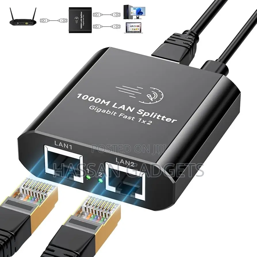 Rj45 Network Splitter Adaptet 1to2