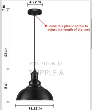 Matte Black Pendant Light