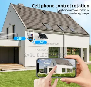 Eseecloud 4g Solar Security Camera 4mp PTZ With Alarm Light Sim Card