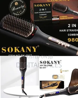 Sokany Electric Hair Straightening and Curling Brush