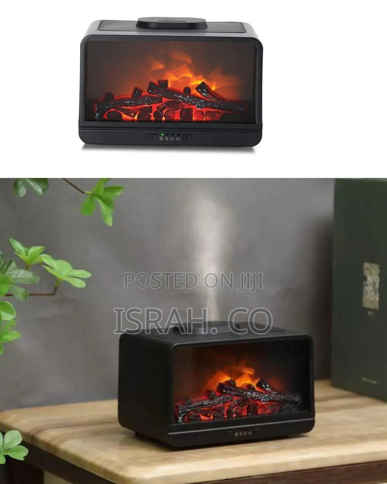 Tabletop Electric Fireplace With Aroma Diffuser (300ml) - Multicolor