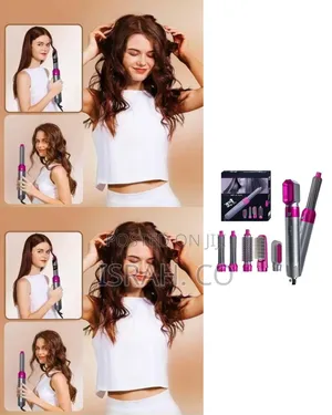 Professional 5-in-1 Hot Air Styler and Multi-Head Hair Styling Kit