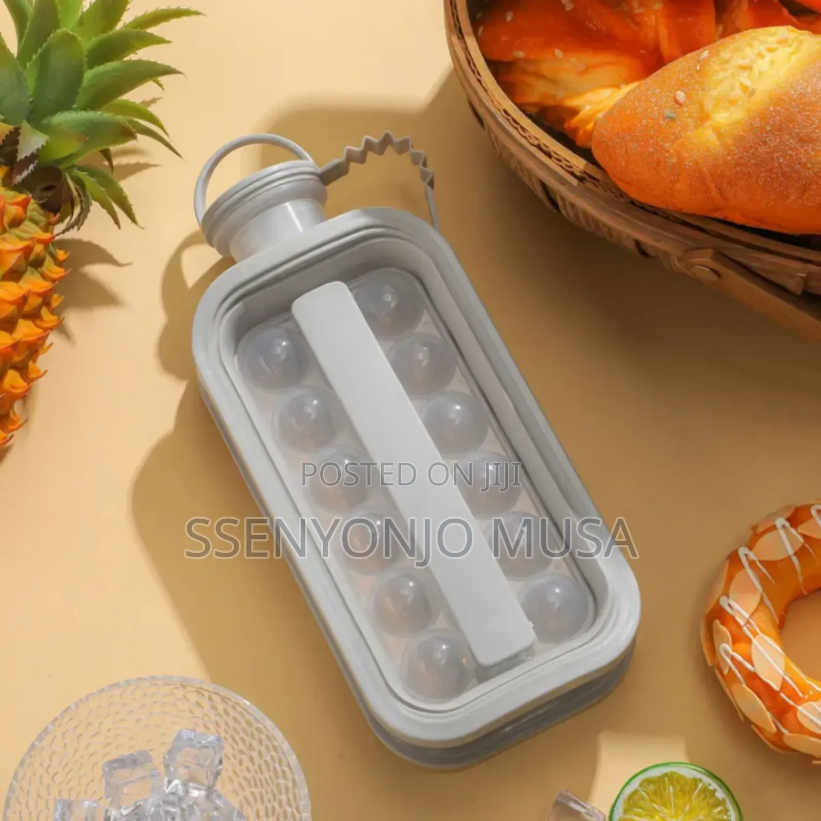 Silicone Ice Cube Folding Bottle –2 in 1 Portable Ice Cube Maker