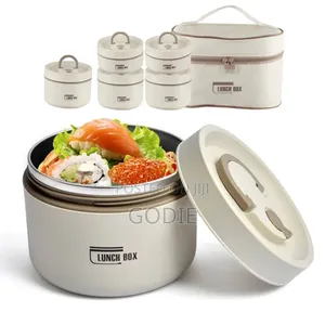 4pcs Portable, Insulated Stainless Steel Lunch Box