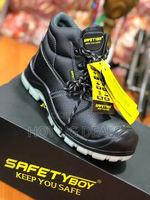 Safety Boy Heavy Duty Men's Boots Shoes - Black