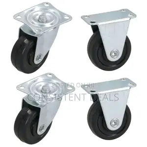 40mm Castor Wheel 4pc Trolley 2 X Fixed 2 X Swivel Office Rollers